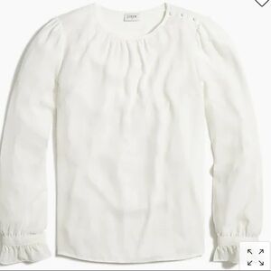 Jcrew Factory Button-neck top with ruffles
Item BD267.